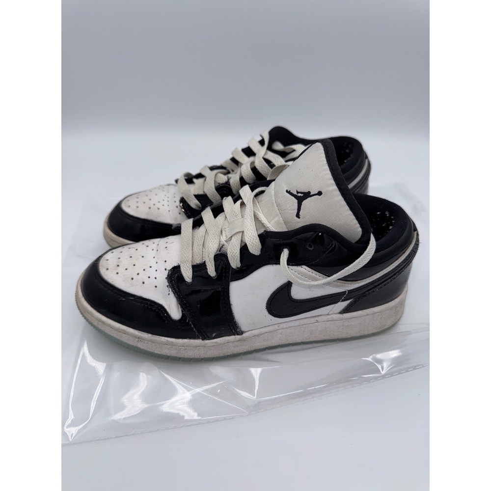Air Jordan 1 Low SE Concord Black White Patent Leather DV1333-100 Boys 5Y - Picture 3 of 7
